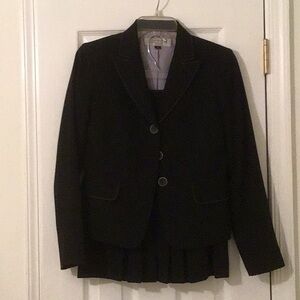 Tahari Black with Lavender Stitching Suit